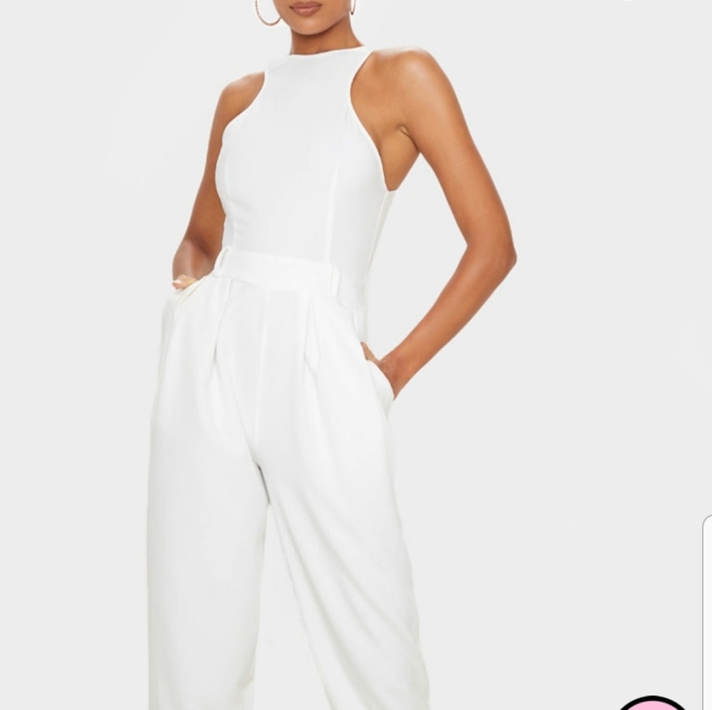 Pretty little thing racer back pocket detail jumpsuit